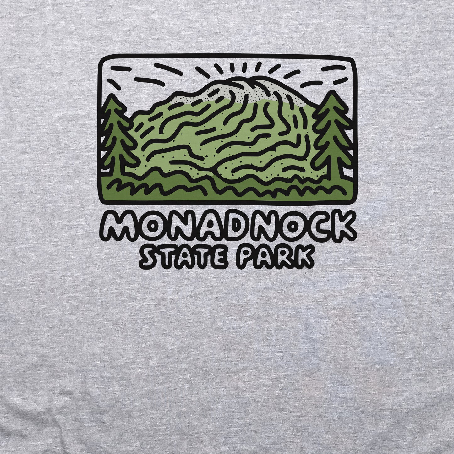 Monadnock State Park Crewneck Sweatshirt Adventure and Outdoors Themed Sweatshirt