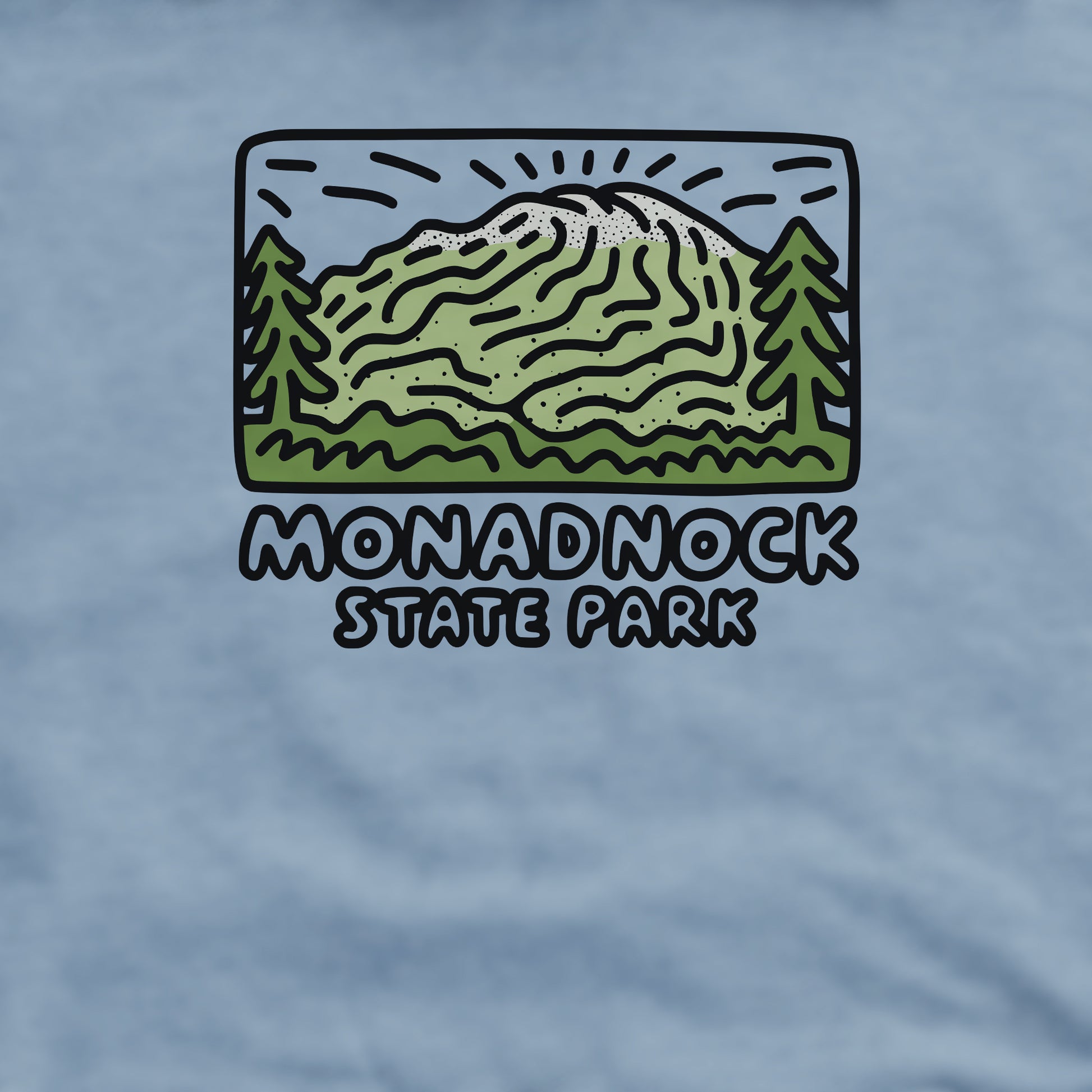 Monadnock State Park Crewneck Sweatshirt Adventure and Outdoors Themed Sweatshirt