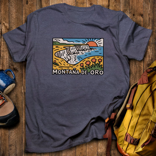 Montana de Oro State Park T-Shirt Heather Navy Adventure and Outdoors Themed T-Shirt