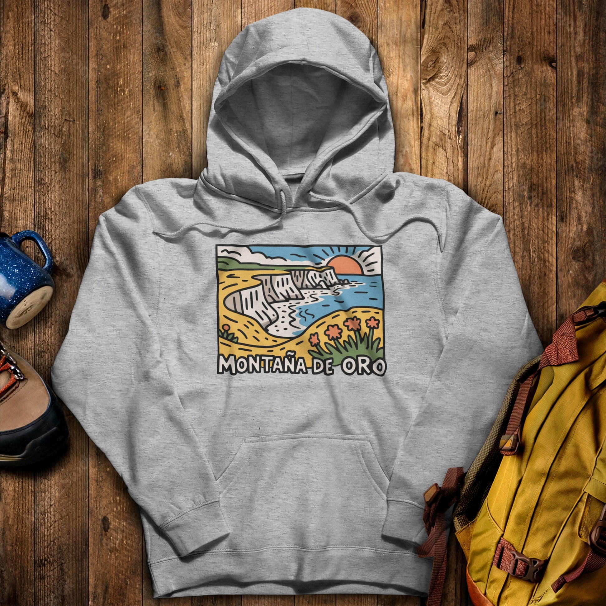Montana de Oro State Park Hoodie Sport Grey Adventure and Outdoors Themed Hoodie