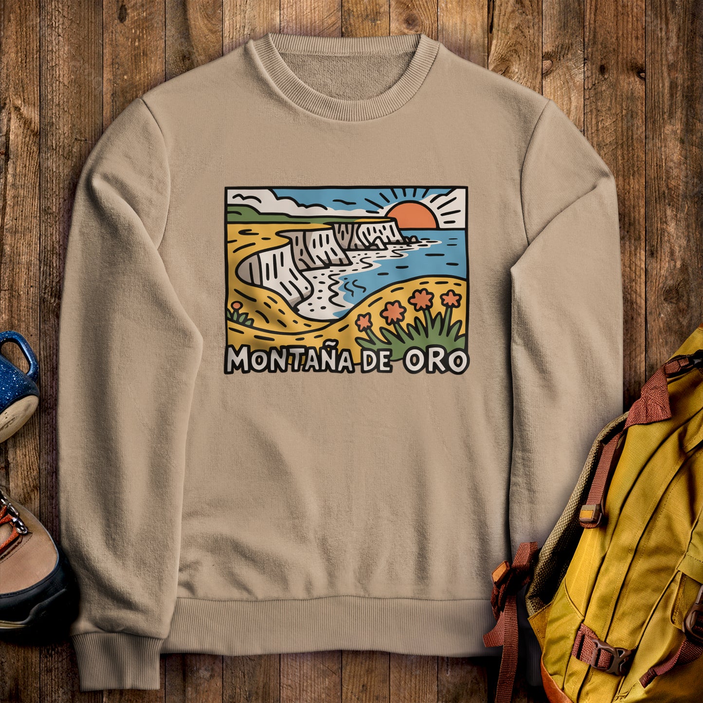 Montana de Oro State Park Crewneck Sweatshirt Sand Adventure and Outdoors Themed Sweatshirt