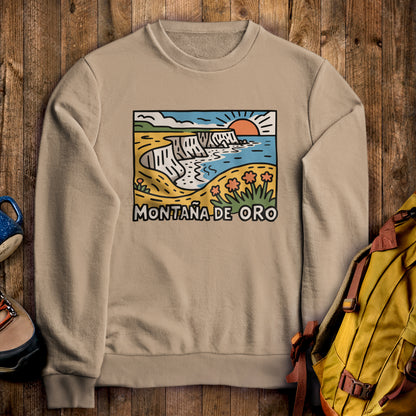 Montana de Oro State Park Crewneck Sweatshirt Sand Adventure and Outdoors Themed Sweatshirt