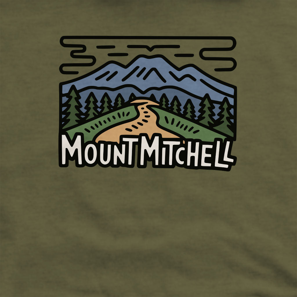 Mount Mitchell Crewneck Sweatshirt Adventure and Outdoors Themed Sweatshirt