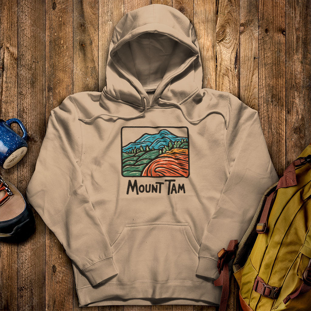 Mount Tamalpais Hoodie Sand Adventure and Outdoors Themed Hoodie