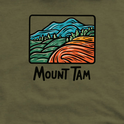 Mount Tamalpais Crewneck Sweatshirt Adventure and Outdoors Themed Sweatshirt