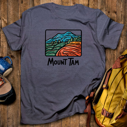 Mount Tamalpais T-Shirt Heather Navy Adventure and Outdoors Themed T-Shirt