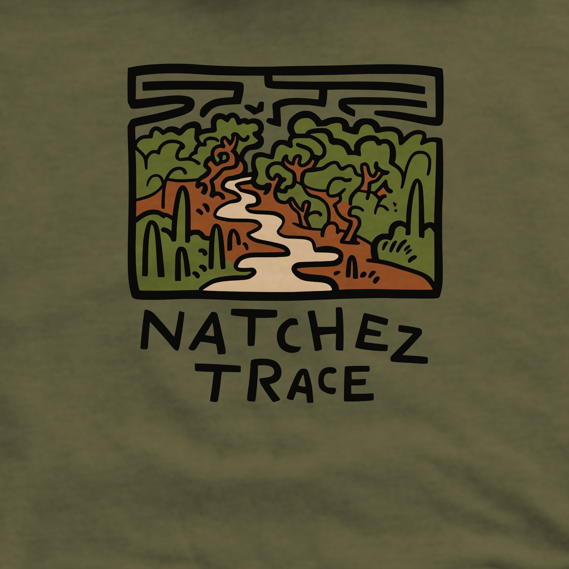 Natchez Trace Crewneck Sweatshirt Adventure and Outdoors Themed Sweatshirt