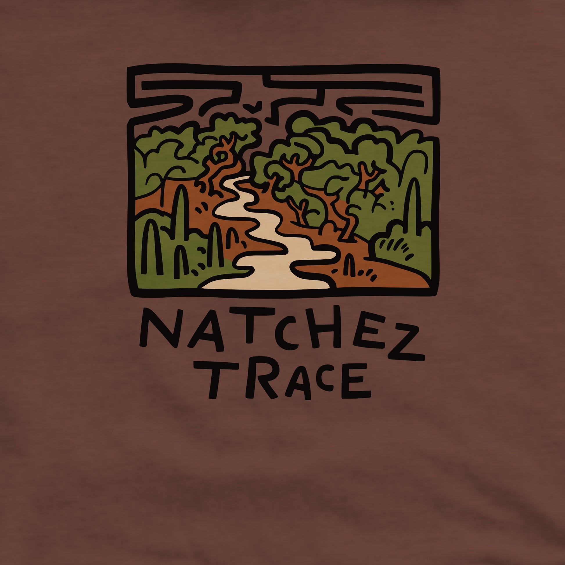 Natchez Trace Crewneck Sweatshirt Adventure and Outdoors Themed Sweatshirt
