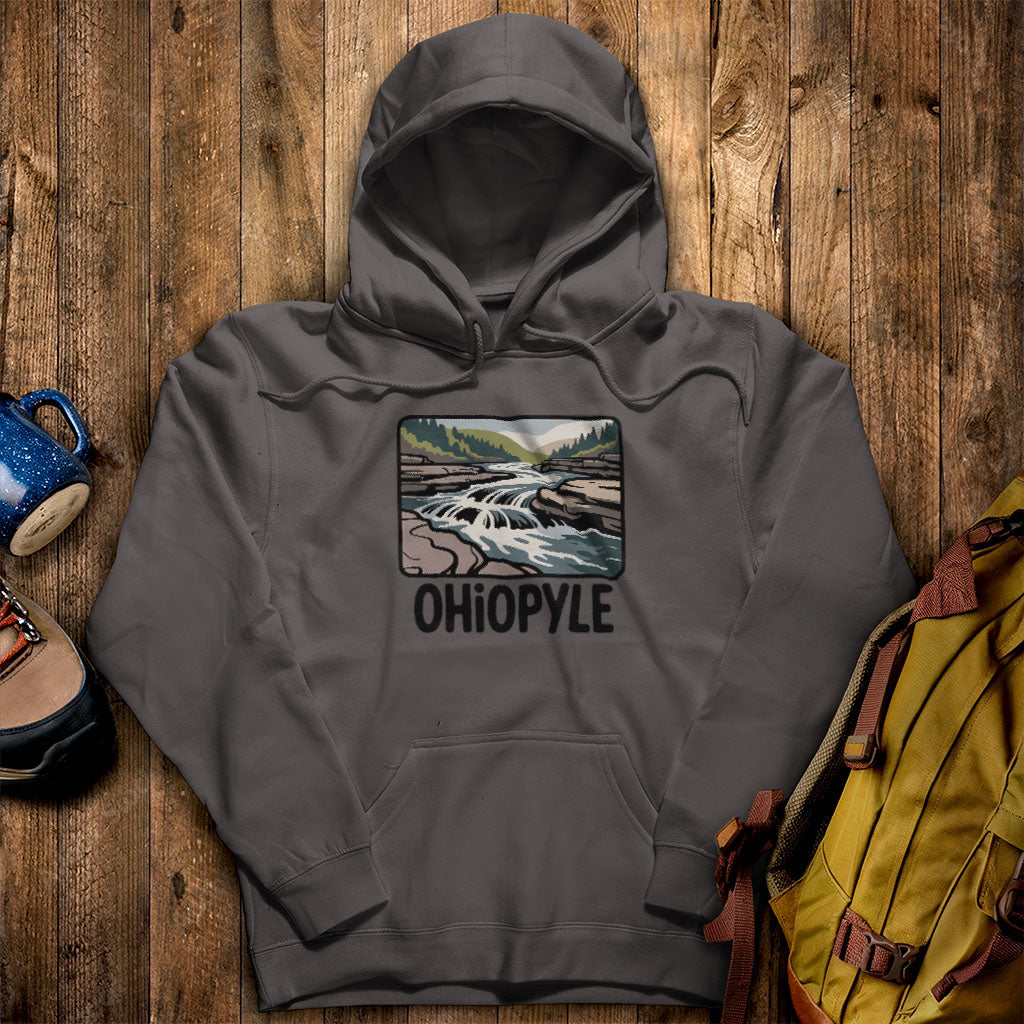 Ohiopyle State Park Hoodie Charcoal Adventure and Outdoors Themed Hoodie