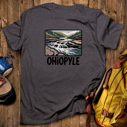 Ohiopyle State Park T-Shirt Dark Heather Adventure and Outdoors Themed T-Shirt