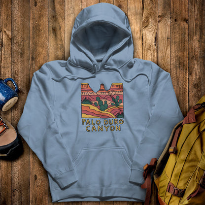 Palo Duro Canyon State Park Hoodie Stone Blue Adventure and Outdoors Themed Hoodie
