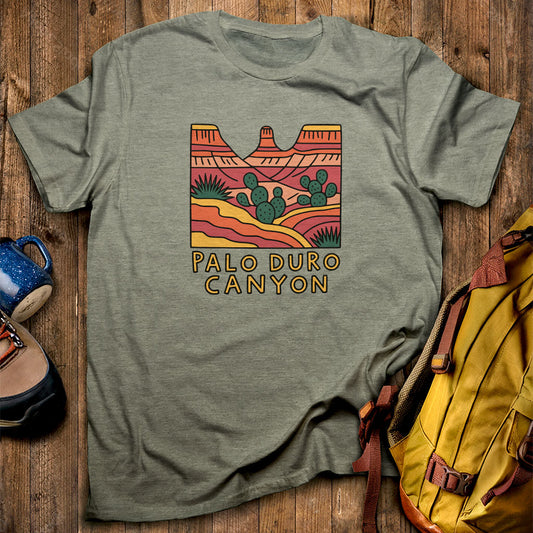 Palo Duro Canyon State Park T-Shirt Heather Military Green Adventure and Outdoors Themed T-Shirt