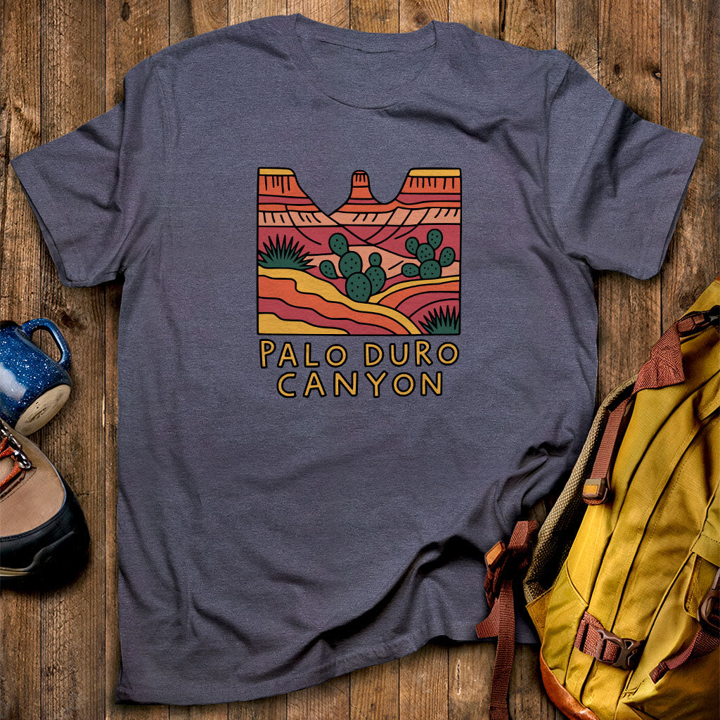 Palo Duro Canyon State Park T-Shirt Heather Navy Adventure and Outdoors Themed T-Shirt