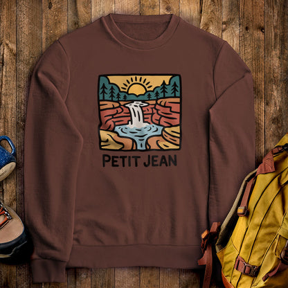 Petit Jean State Park Crewneck Sweatshirt Cocoa Adventure and Outdoors Themed Sweatshirt