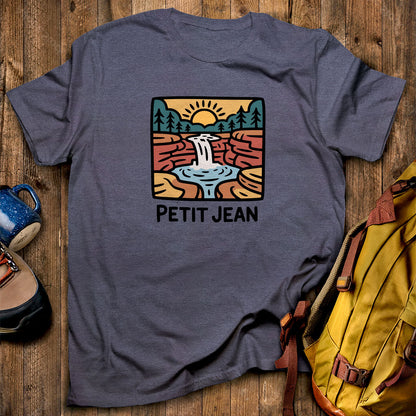 Petit Jean State Park T-Shirt Heather Navy Adventure and Outdoors Themed T-Shirt