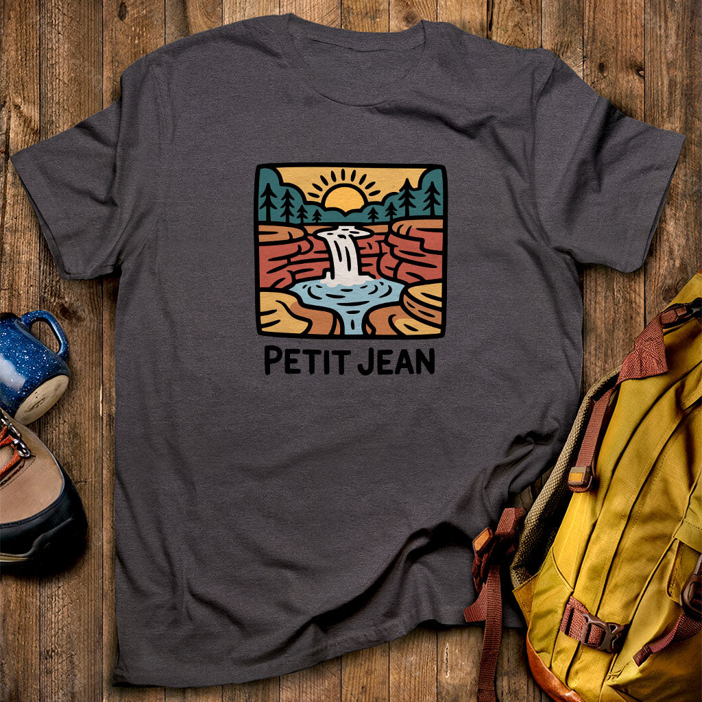 Petit Jean State Park T-Shirt Dark Heather Adventure and Outdoors Themed T-Shirt