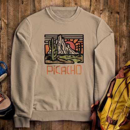 Picacho Peak State Park Crewneck Sweatshirt Sand Adventure and Outdoors Themed Sweatshirt