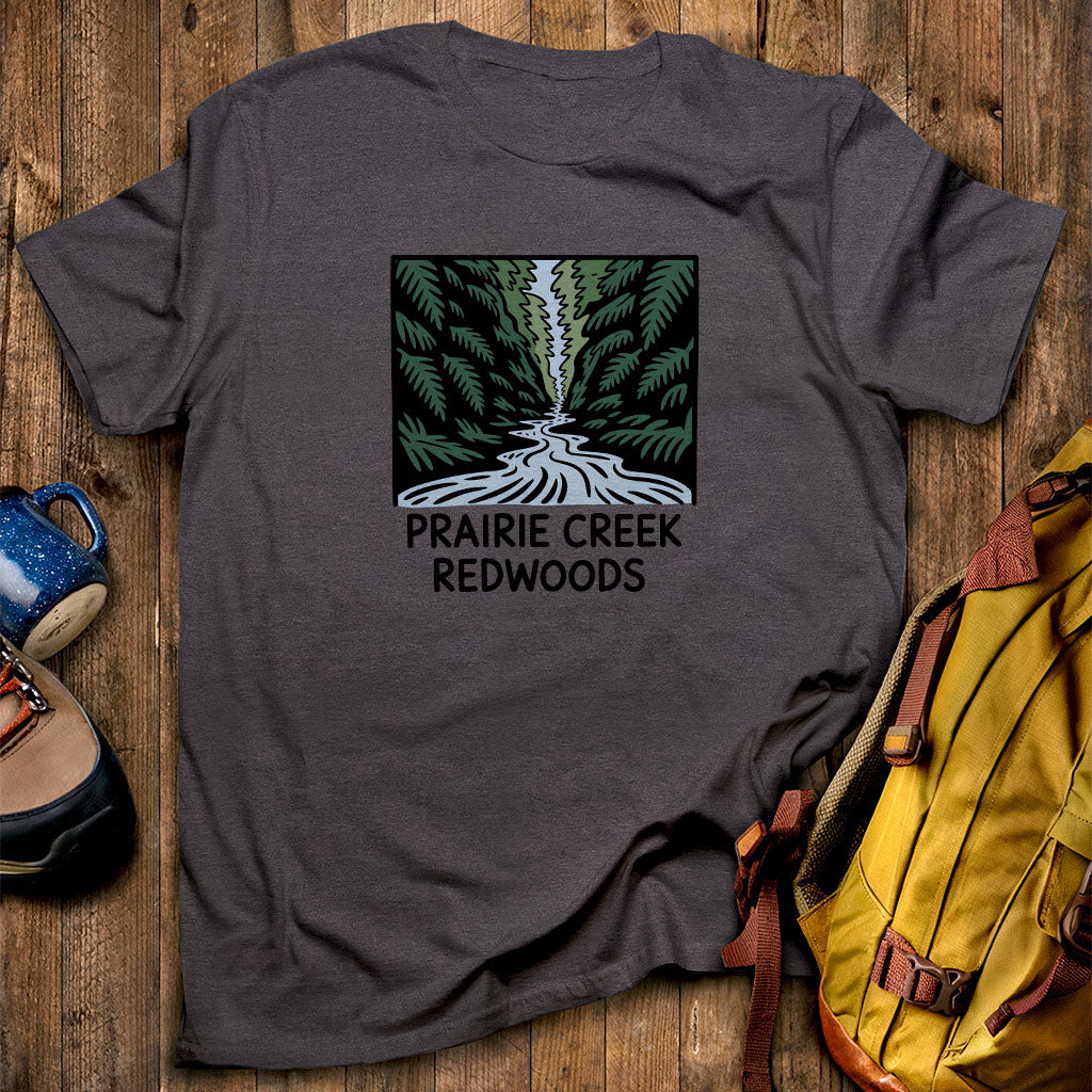 Prairie Creek Redwoods State Park T-Shirt Dark Heather Adventure and Outdoors Themed T-Shirt
