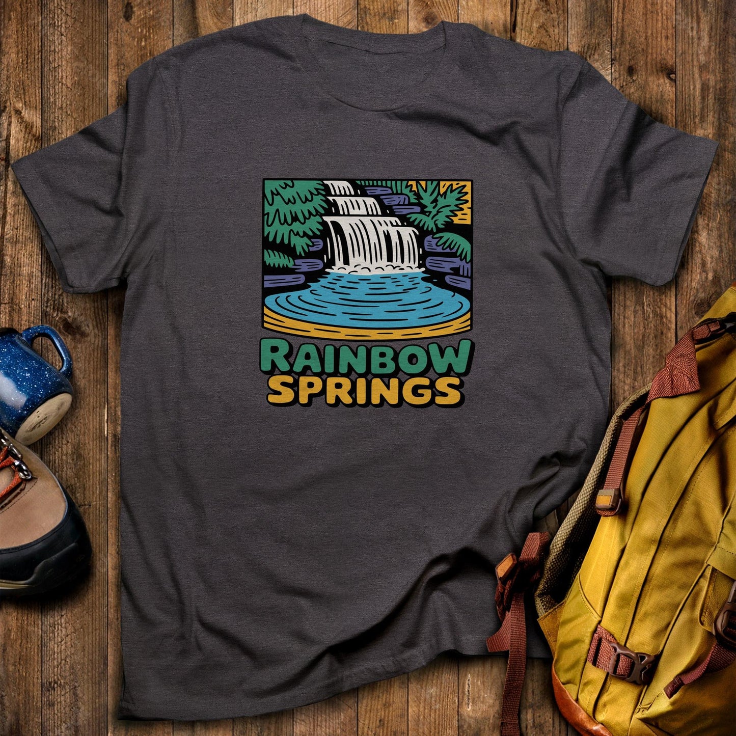 Rainbow Springs State Park T-Shirt Dark Heather Adventure and Outdoors Themed T-Shirt