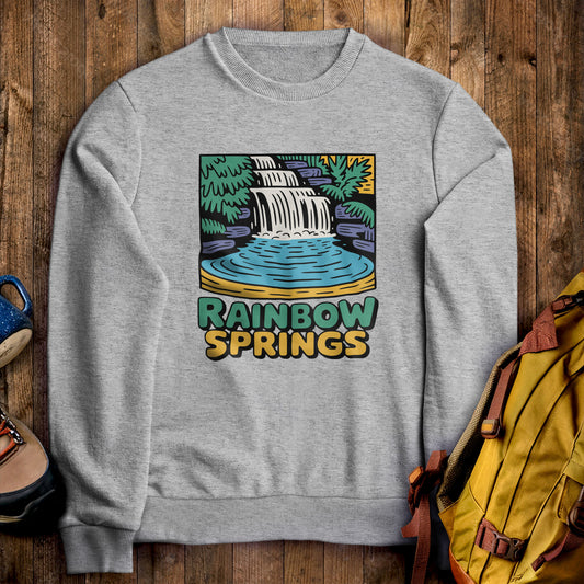 Rainbow Springs State Park Crewneck Sweatshirt Sport Grey Adventure and Outdoors Themed Sweatshirt