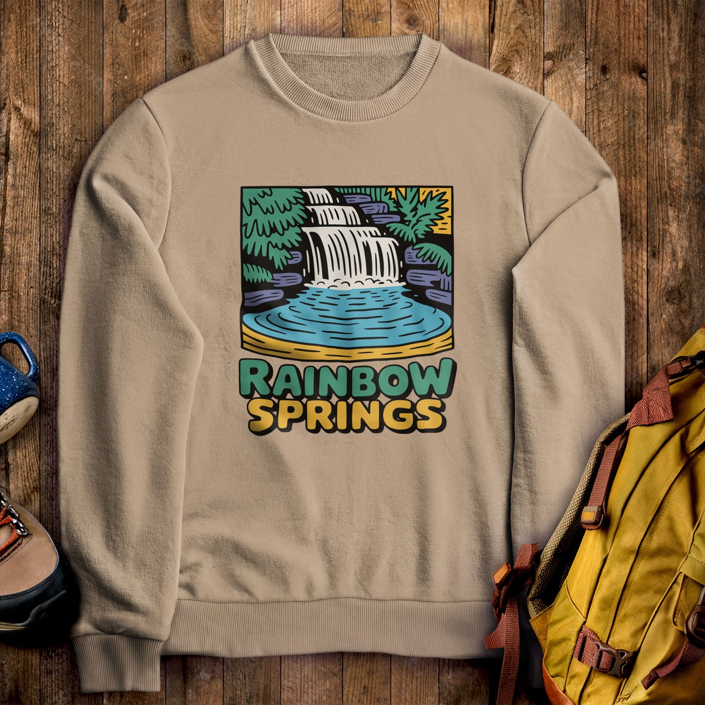 Rainbow Springs State Park Crewneck Sweatshirt Sand Adventure and Outdoors Themed Sweatshirt