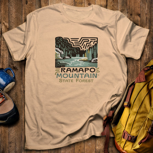 Ramapo Mountain State Forest T-Shirt Sand Adventure and Outdoors Themed T-Shirt