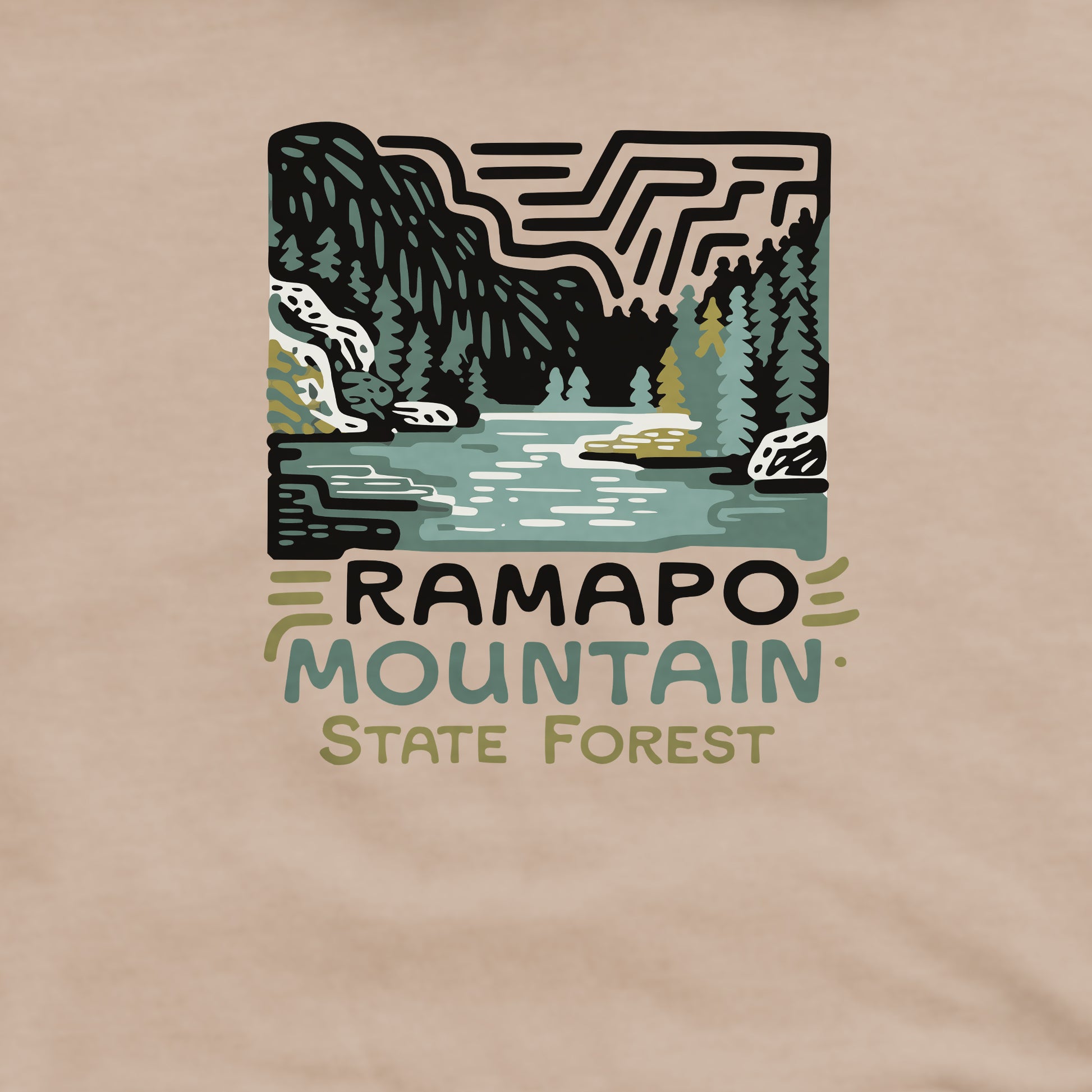 Ramapo Mountain State Forest Crewneck Sweatshirt Adventure and Outdoors Themed Sweatshirt