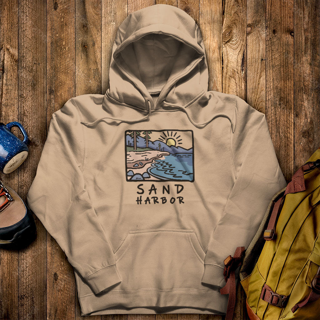 Sand Harbor Hoodie Sand Adventure and Outdoors Themed Hoodie