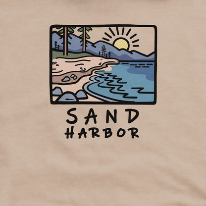 Sand Harbor Crewneck Sweatshirt Adventure and Outdoors Themed Sweatshirt