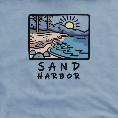 Sand Harbor Crewneck Sweatshirt Adventure and Outdoors Themed Sweatshirt