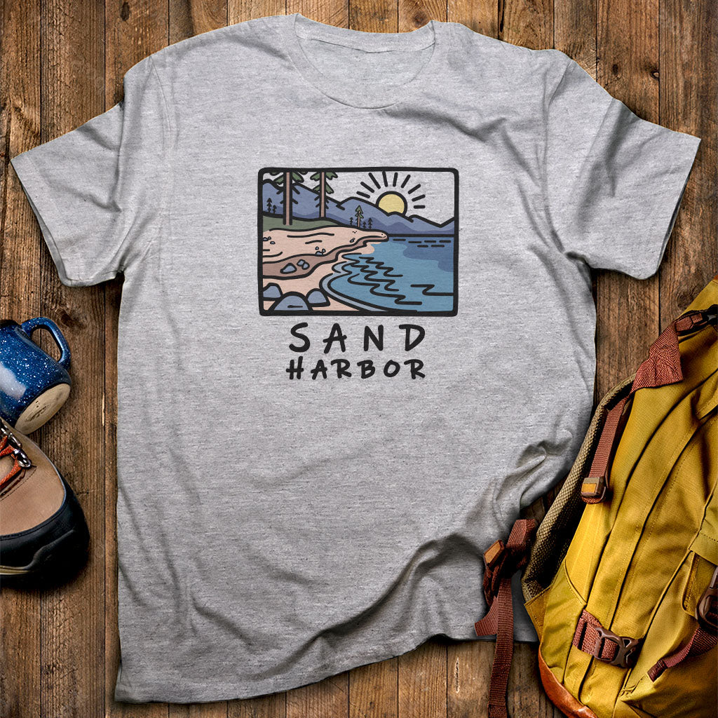 Sand Harbor T-Shirt Sport Grey Adventure and Outdoors Themed T-Shirt