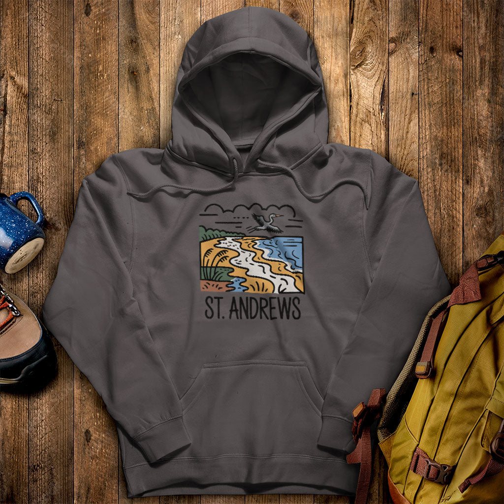 St. Andrews State Park Hoodie Charcoal Adventure and Outdoors Themed Hoodie