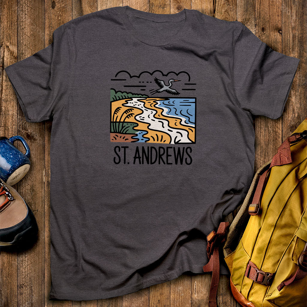 St. Andrews State Park T-Shirt Dark Heather Adventure and Outdoors Themed T-Shirt