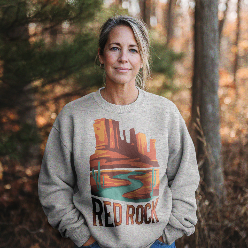 Red Rock State Park Crewneck Sweatshirt Adventure and Outdoors Themed Sweatshirt