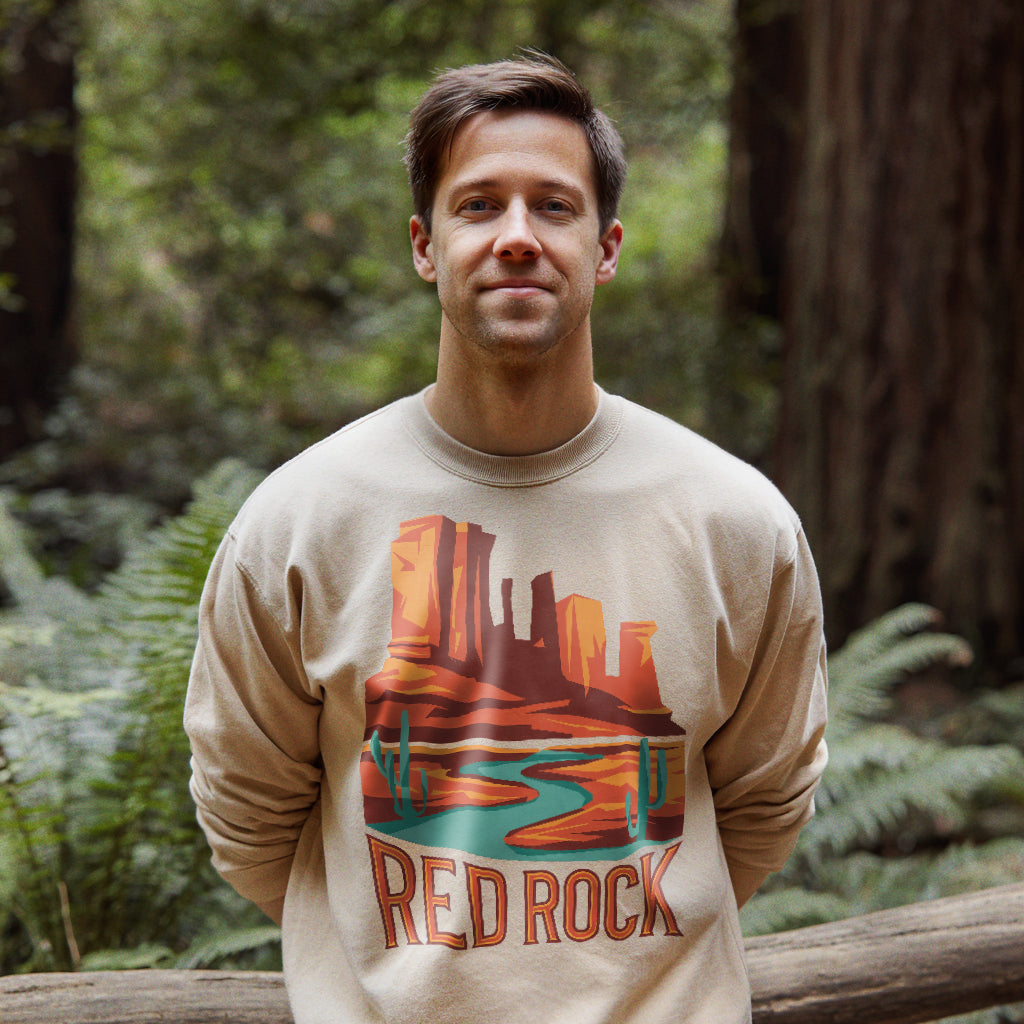 Red Rock State Park Crewneck Sweatshirt Adventure and Outdoors Themed Sweatshirt