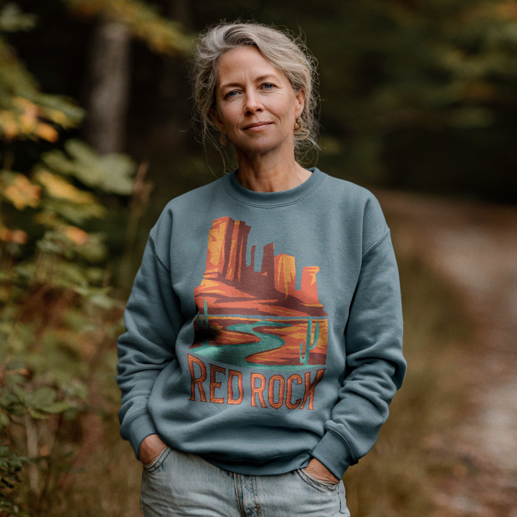 Red Rock State Park Crewneck Sweatshirt Adventure and Outdoors Themed Sweatshirt