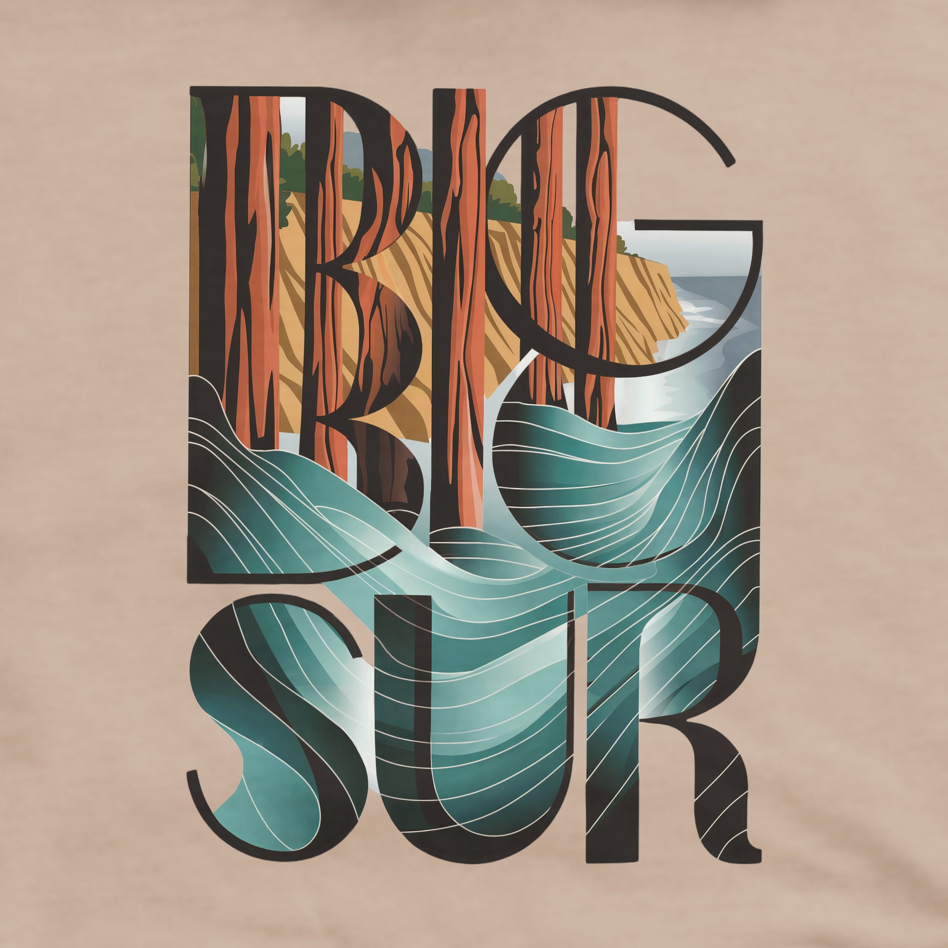 Big Sur State Park Crewneck Sweatshirt Adventure and Outdoors Themed Sweatshirt