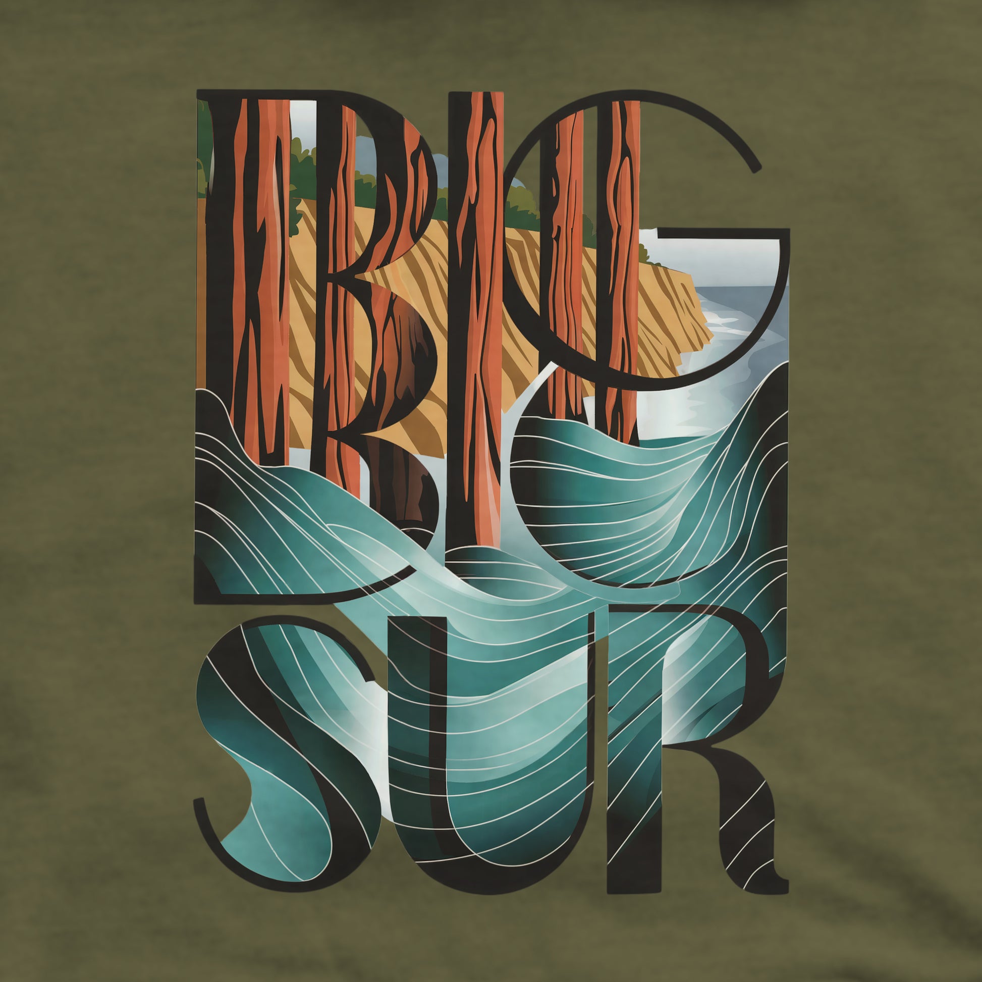 Big Sur State Park Crewneck Sweatshirt Adventure and Outdoors Themed Sweatshirt