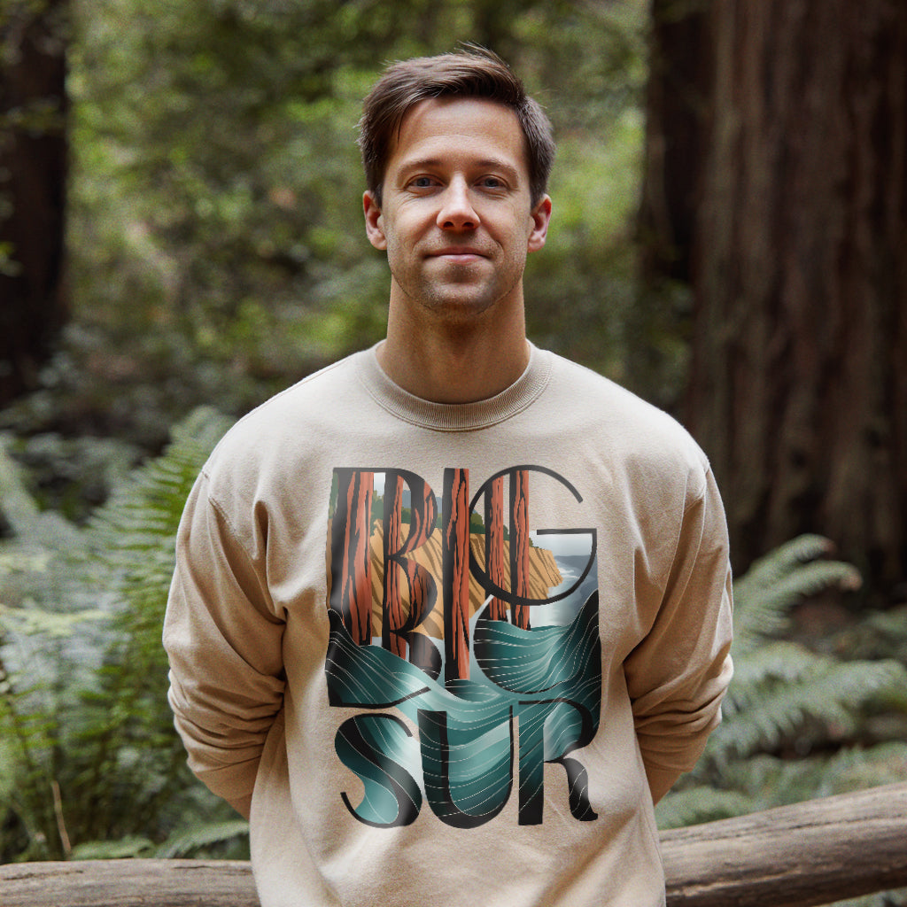 Big Sur State Park Crewneck Sweatshirt Adventure and Outdoors Themed Sweatshirt