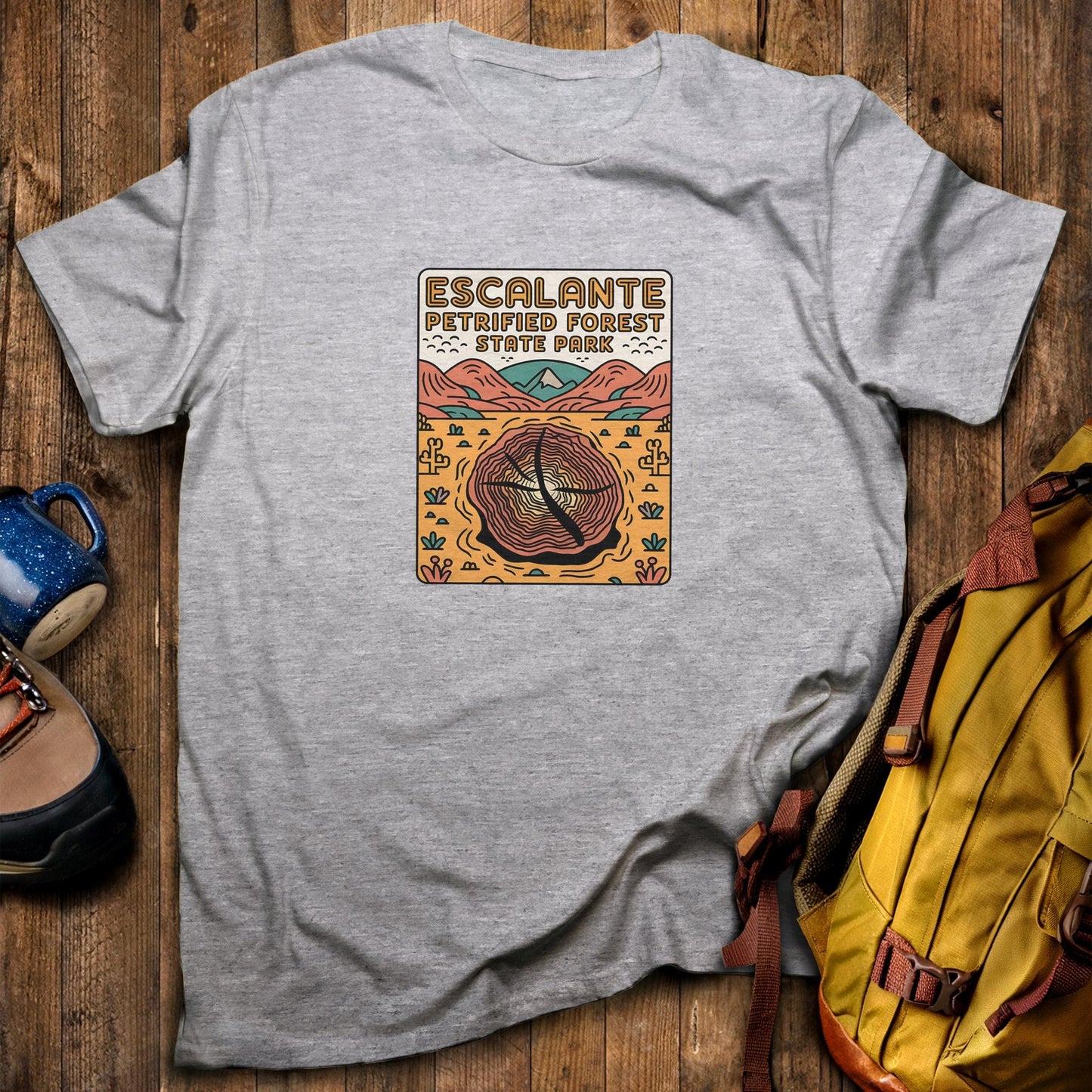 Escalante Petrified Forest State Park T-Shirt Sport Grey Adventure and Outdoors Themed T-Shirt