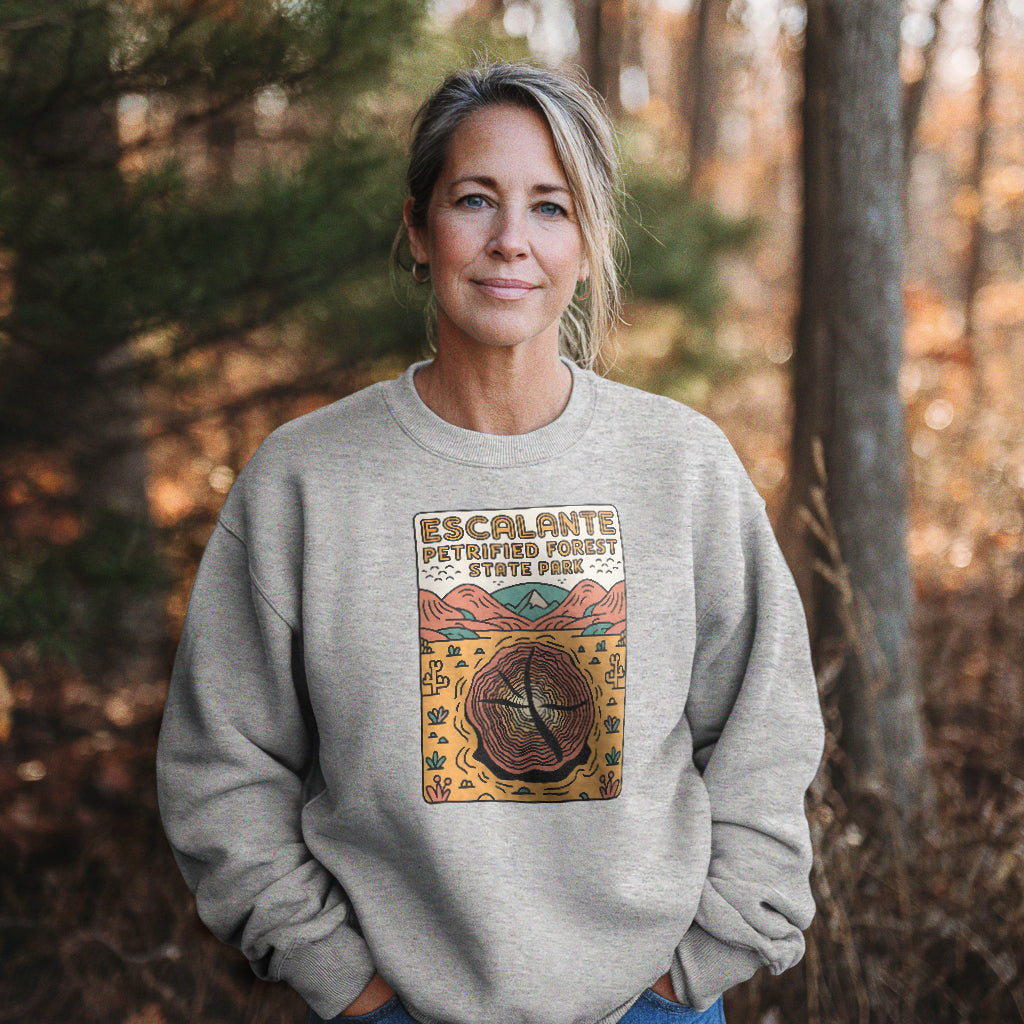 Escalante Petrified Forest State Park Crewneck Sweatshirt Adventure and Outdoors Themed Sweatshirt