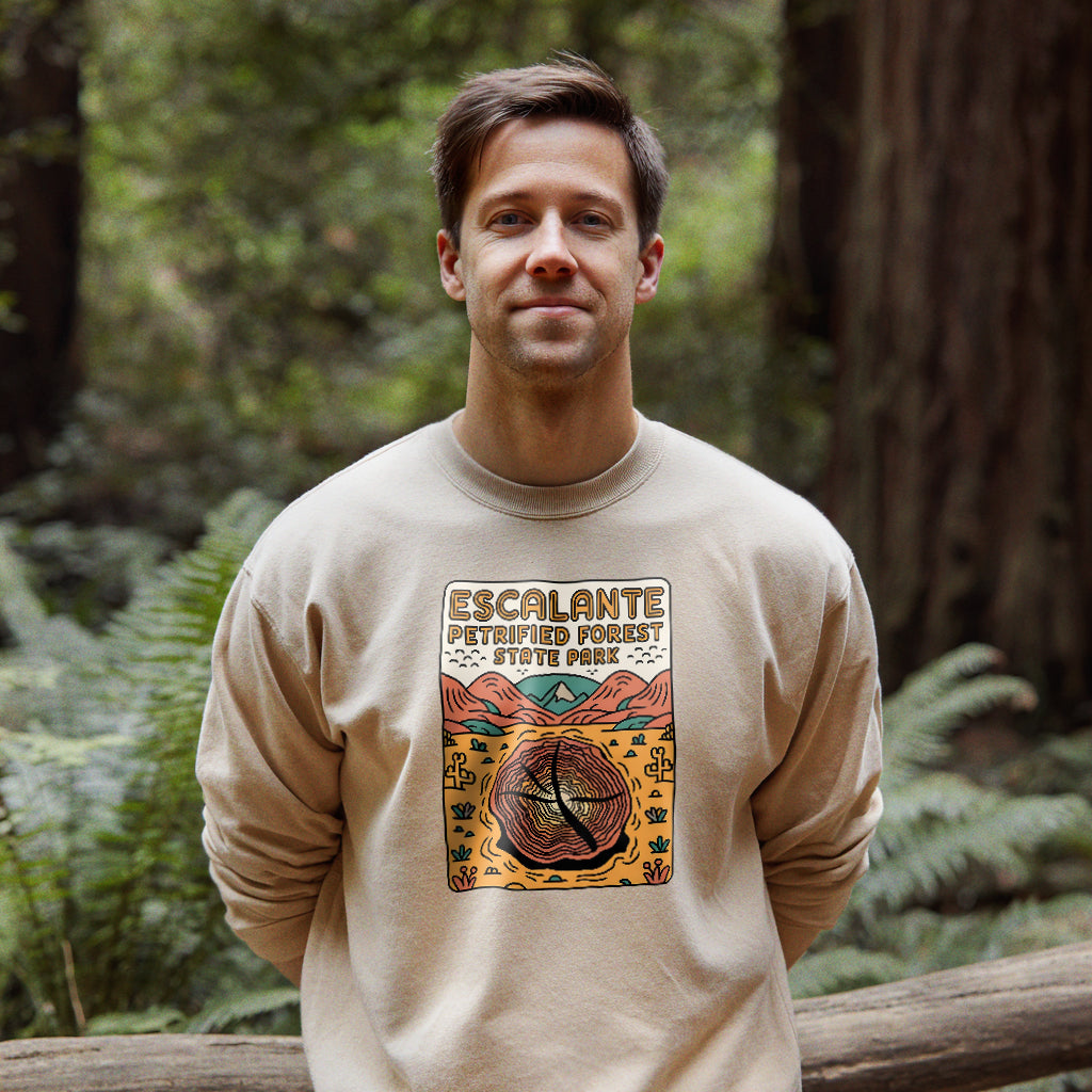 Escalante Petrified Forest State Park Crewneck Sweatshirt Adventure and Outdoors Themed Sweatshirt