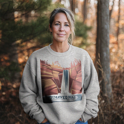 Starved Rock State Park Crewneck Sweatshirt Adventure and Outdoors Themed Sweatshirt
