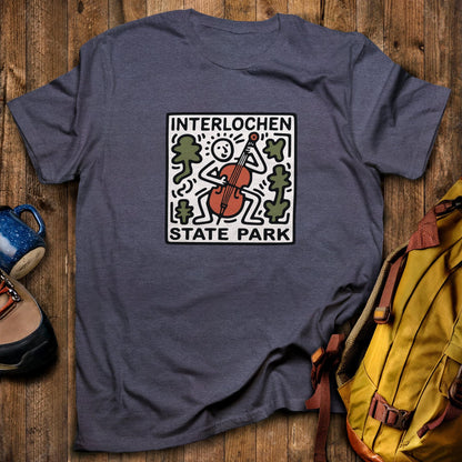 Interlochen State Park T-Shirt Heather Navy Adventure and Outdoors Themed T-Shirt