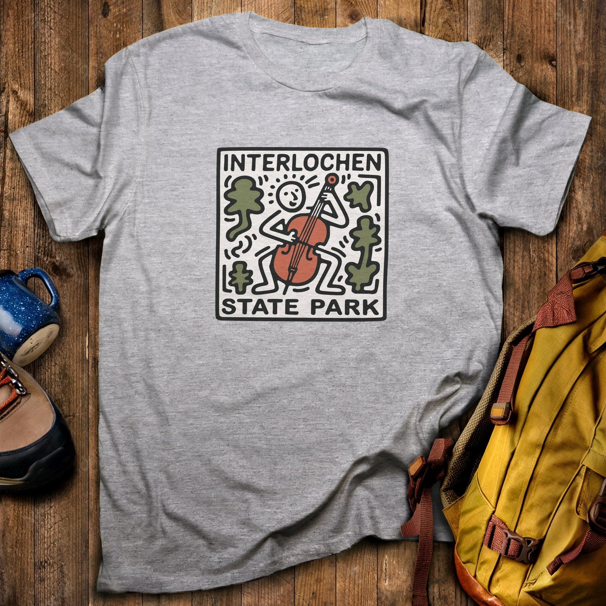 Interlochen State Park T-Shirt Sport Grey Adventure and Outdoors Themed T-Shirt