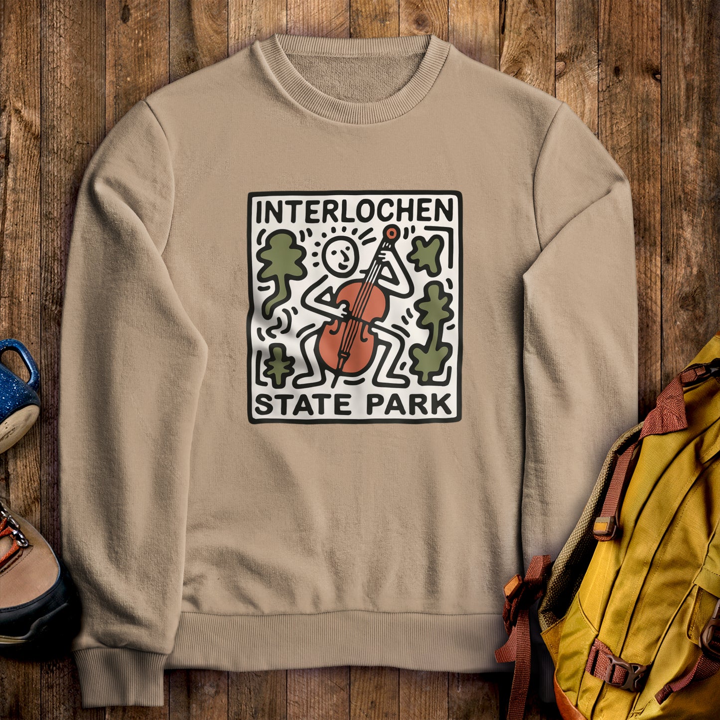 Interlochen State Park Crewneck Sweatshirt Sand Adventure and Outdoors Themed Sweatshirt