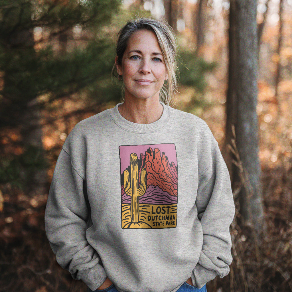 Lost Dutchman State Park Crewneck Sweatshirt Adventure and Outdoors Themed Sweatshirt