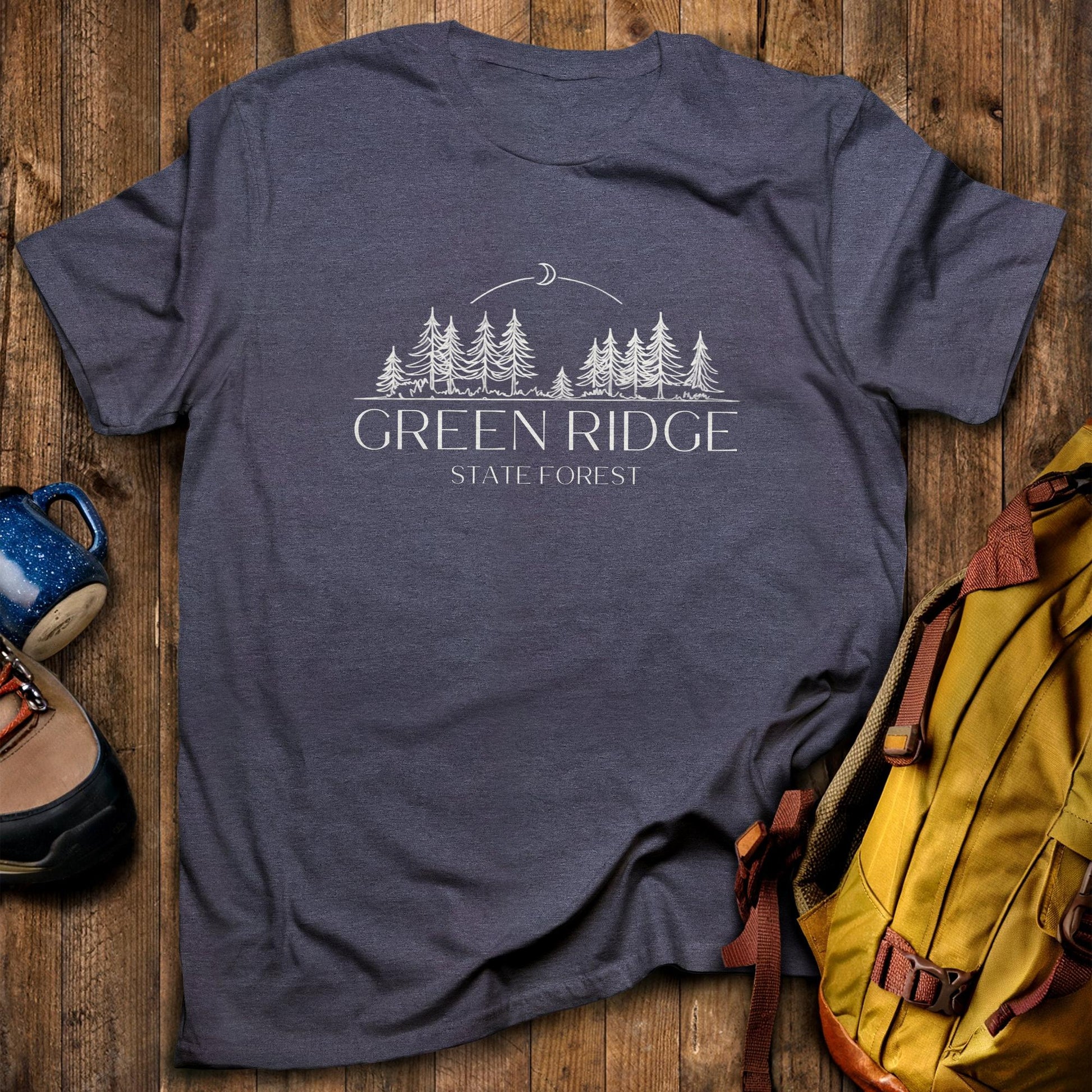 Green Ridge State Forest T-Shirt Heather Navy Adventure and Outdoors Themed T-Shirt