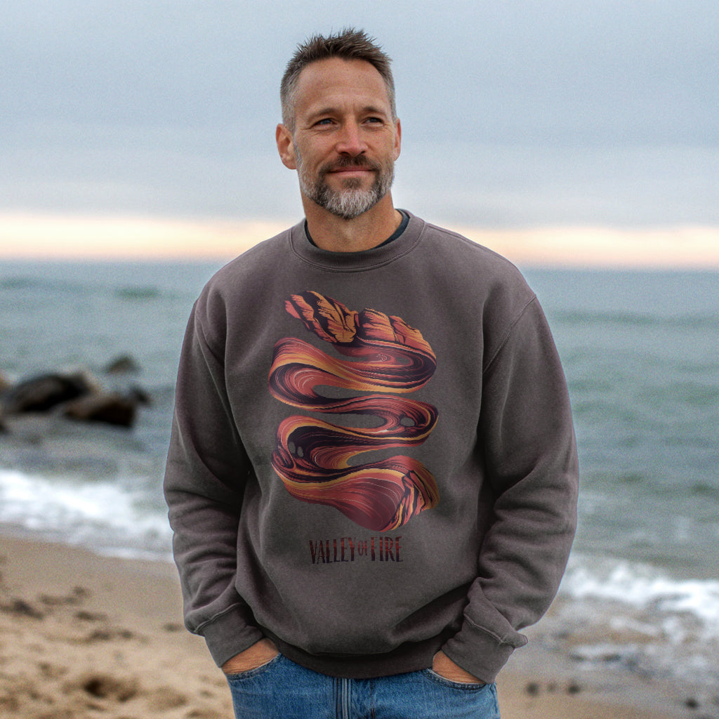 Valley of Fire State Park Crewneck Sweatshirt Adventure and Outdoors Themed Sweatshirt
