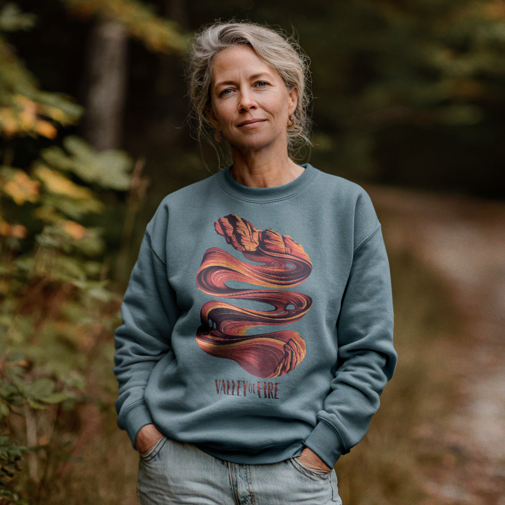 Valley of Fire State Park Crewneck Sweatshirt Adventure and Outdoors Themed Sweatshirt